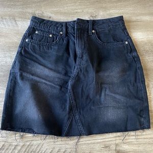 Black Denim Skirt